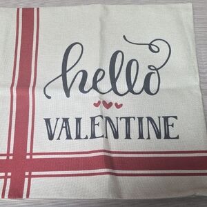 Red and Cream And Black Valentine Pillow Cover 18x18